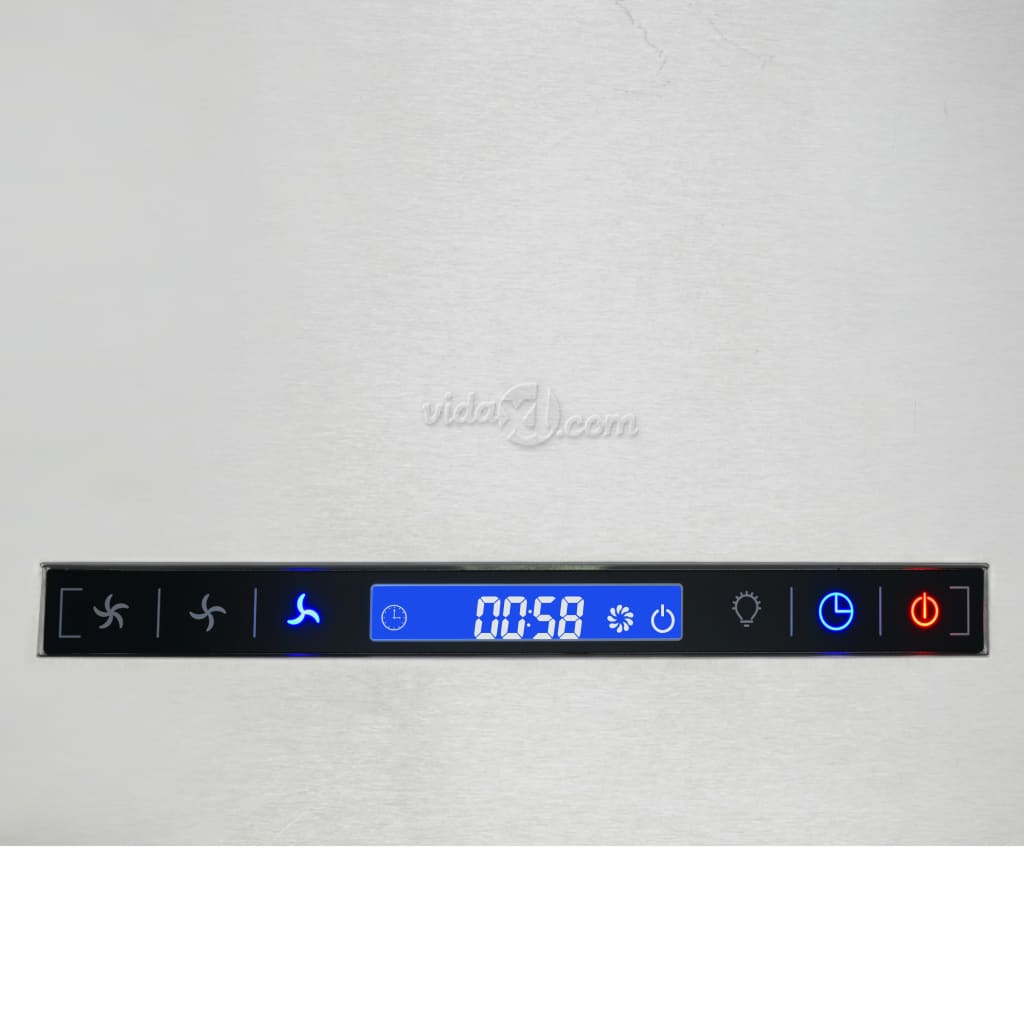 Hängende Inselhaube Touch-Sensor LCD 55 cm Edelstahl
