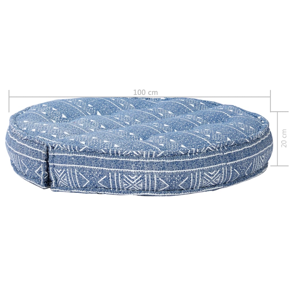 Pouf 100x20 cm Indigo Stoff