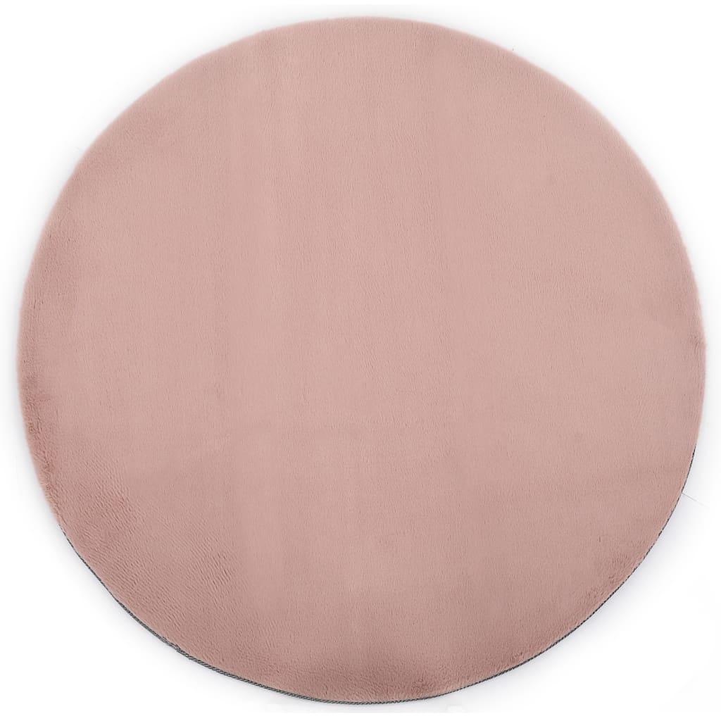 Teppich 80 cm Kunstkaninchenfell Altrosa