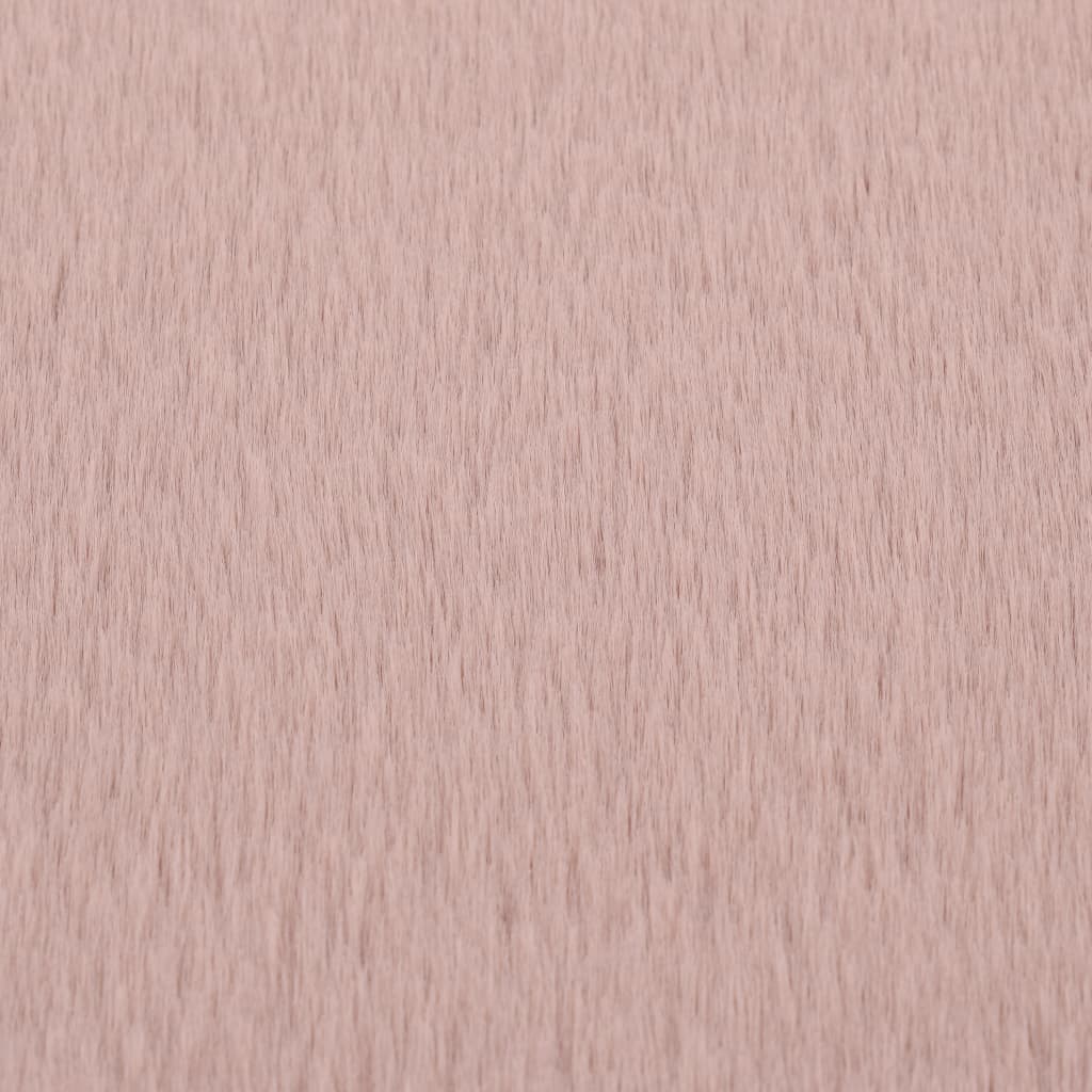 Teppich 80 cm Kunstkaninchenfell Altrosa