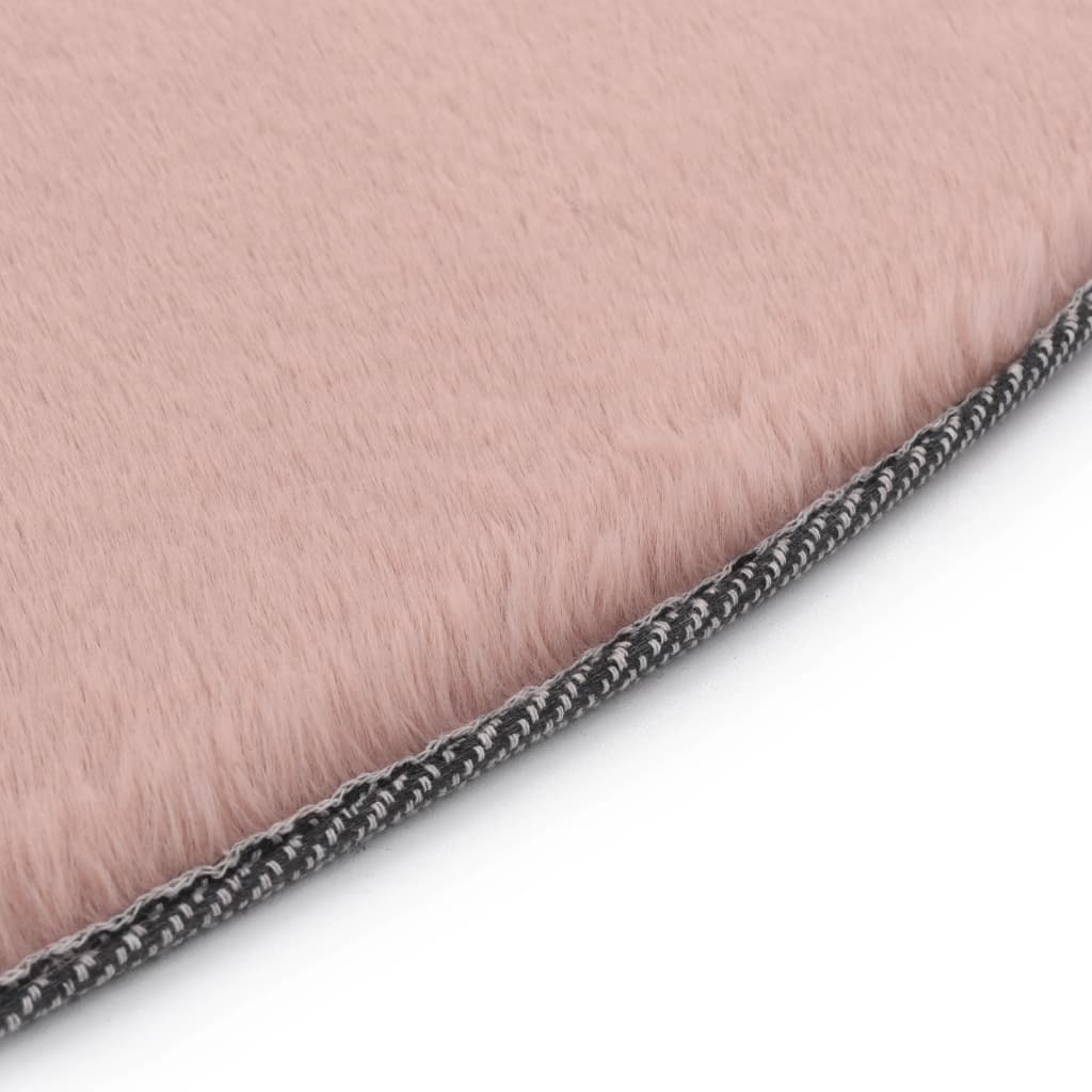 Teppich 80 cm Kunstkaninchenfell Altrosa