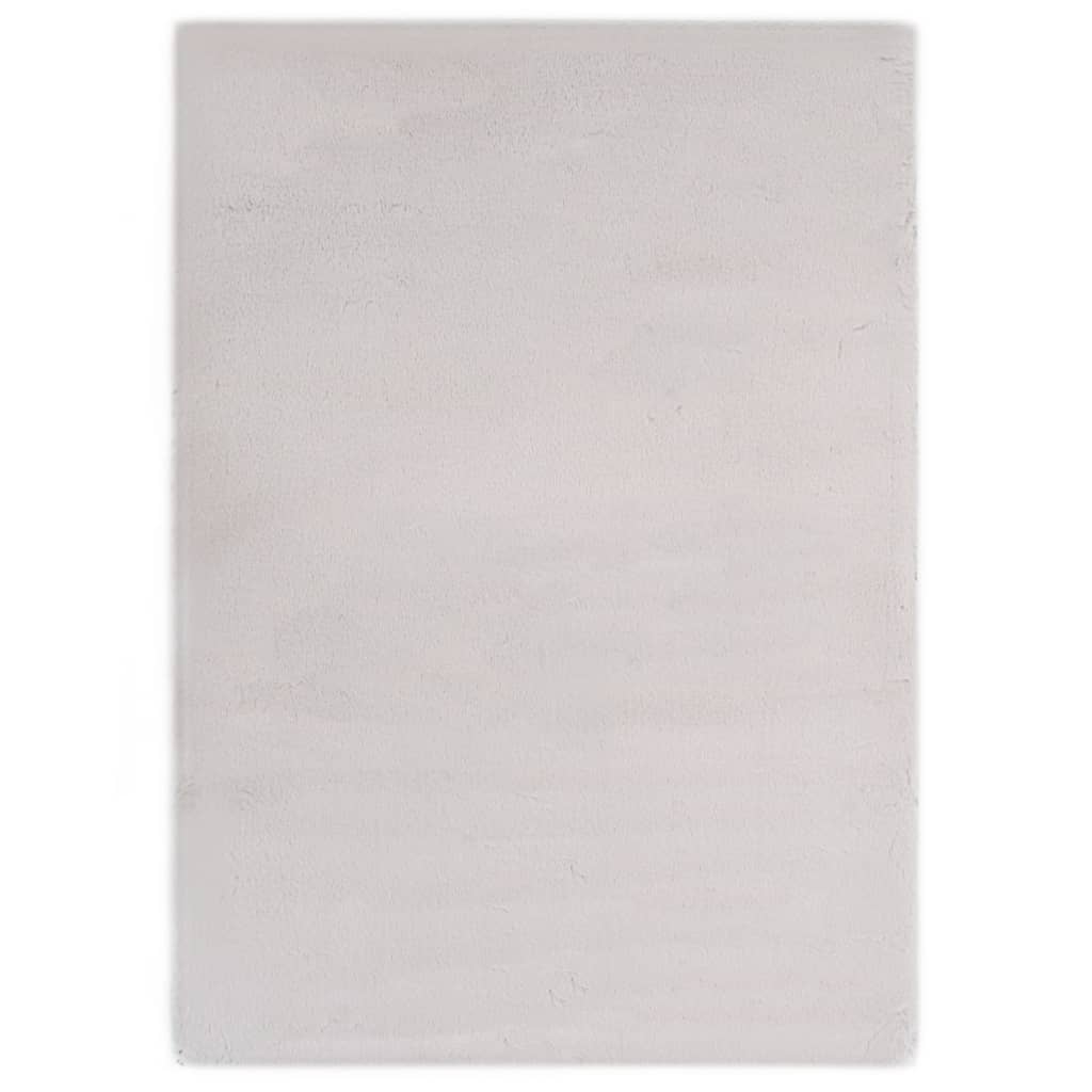Teppich 160×230 cm Kunstkaninchenfell Grau