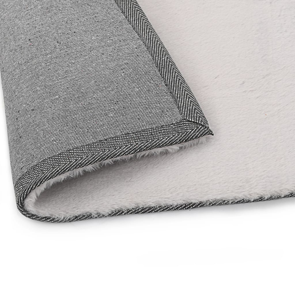 Teppich 160×230 cm Kunstkaninchenfell Grau