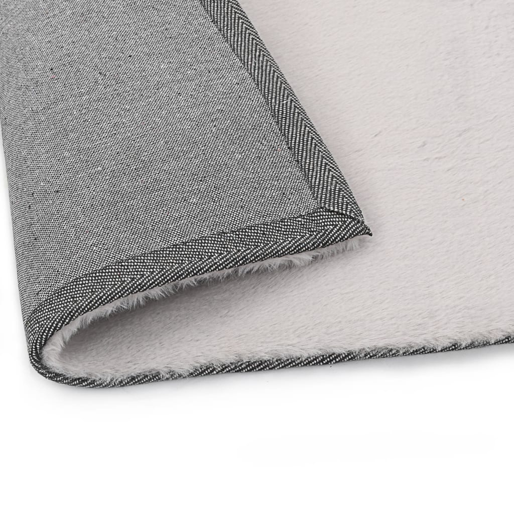 Teppich 160×230 cm Kunstkaninchenfell Grau