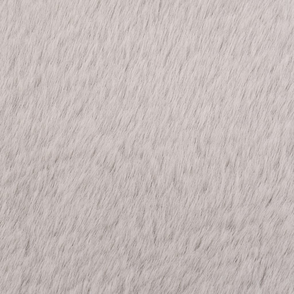Teppich 160 cm Kunstkaninchenfell Grau