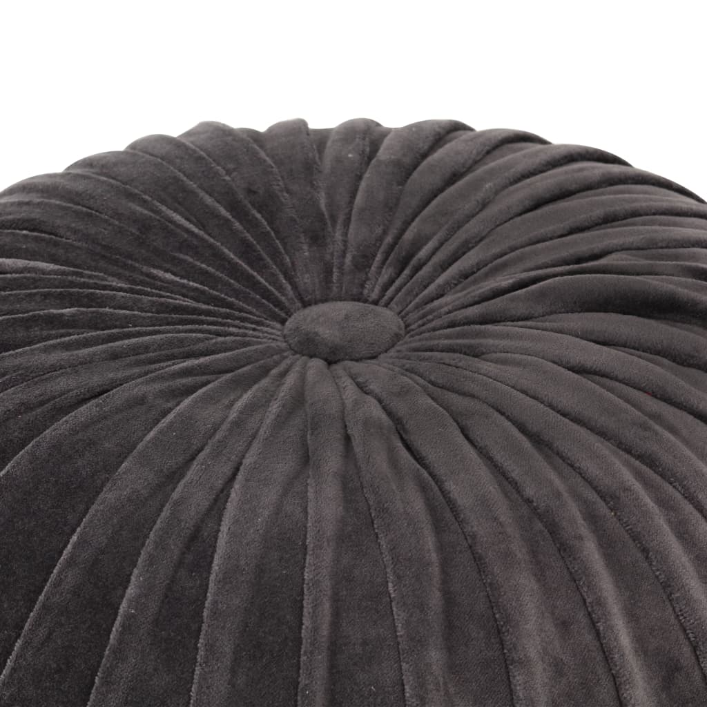 Pouf Baumwollsamt Kittel-Design 40×30 cm Anthrazit