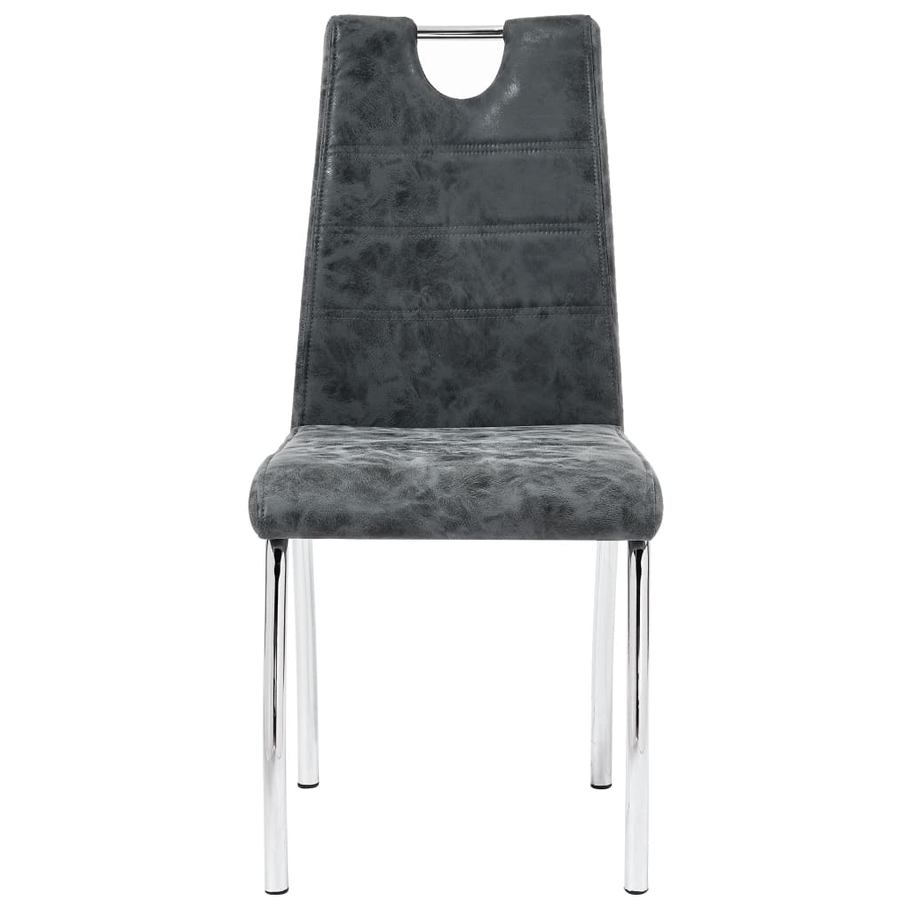 Esszimmerstühle 2 Stk. Schwarz Kunstleder