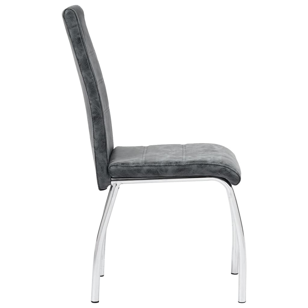 Esszimmerstühle 2 Stk. Schwarz Kunstleder