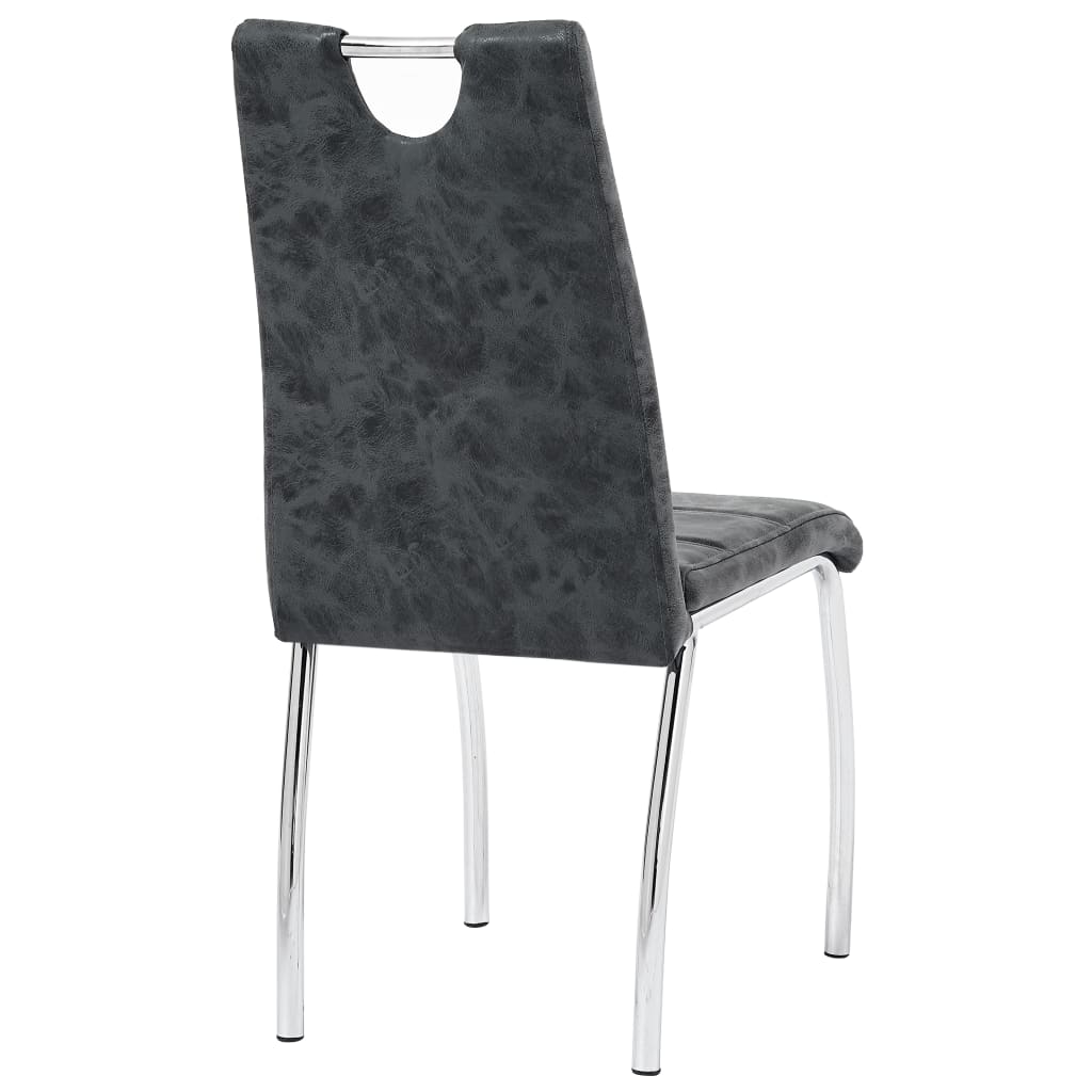 Esszimmerstühle 2 Stk. Schwarz Kunstleder