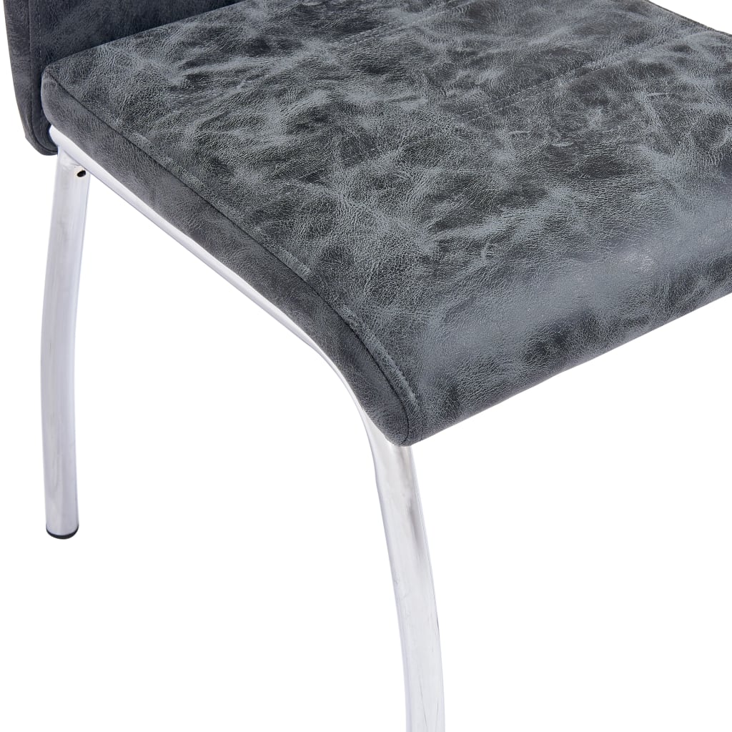 Esszimmerstühle 2 Stk. Schwarz Kunstleder