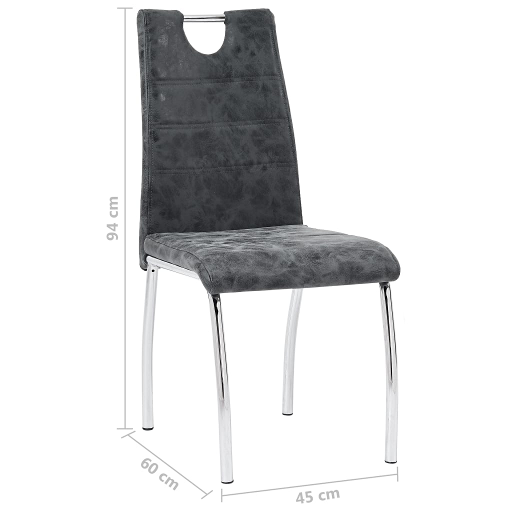 Esszimmerstühle 2 Stk. Schwarz Kunstleder