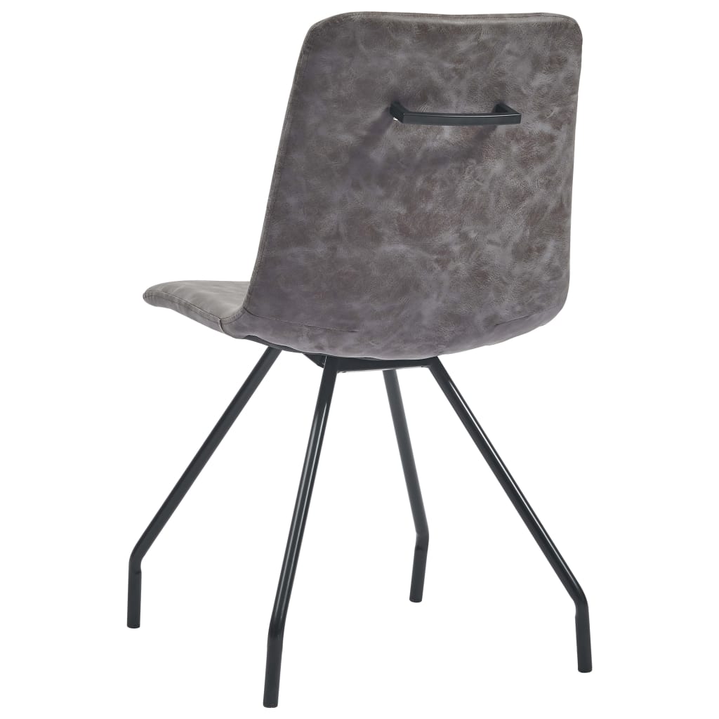 Esszimmerstühle 2 Stk. Dunkelbraun Kunstleder