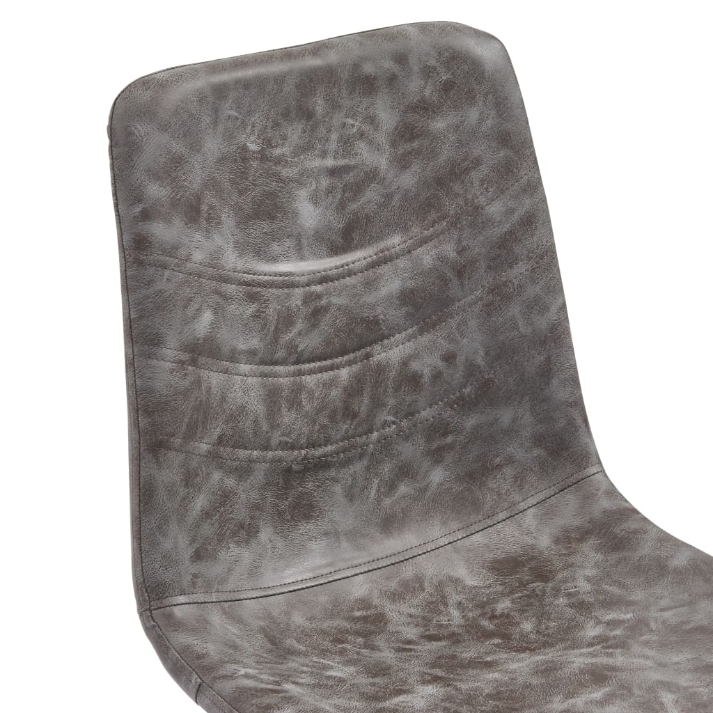 Esszimmerstühle 2 Stk. Dunkelbraun Kunstleder