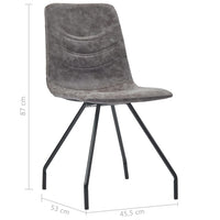 Thumbnail for Esszimmerstühle 2 Stk. Dunkelbraun Kunstleder