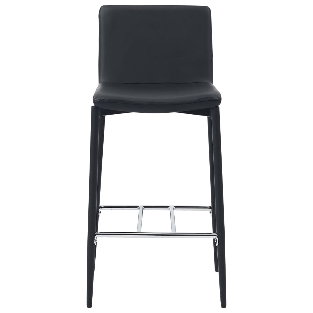 Barhocker 2 Stk. Schwarz Kunstleder