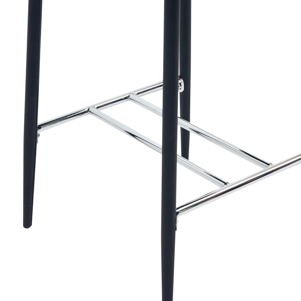 Barhocker 2 Stk. Schwarz Kunstleder