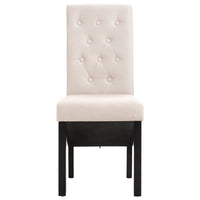 Thumbnail for Esszimmerstühle 4 Stk. Creme Stoff