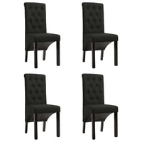 Thumbnail for Esszimmerstühle 4 Stk. Schwarz Stoff