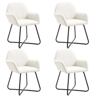 Thumbnail for Esszimmerstühle 4 Stk. Creme Stoff