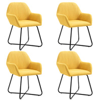 Thumbnail for Esszimmerstühle 4 Stk. Gelb Stoff