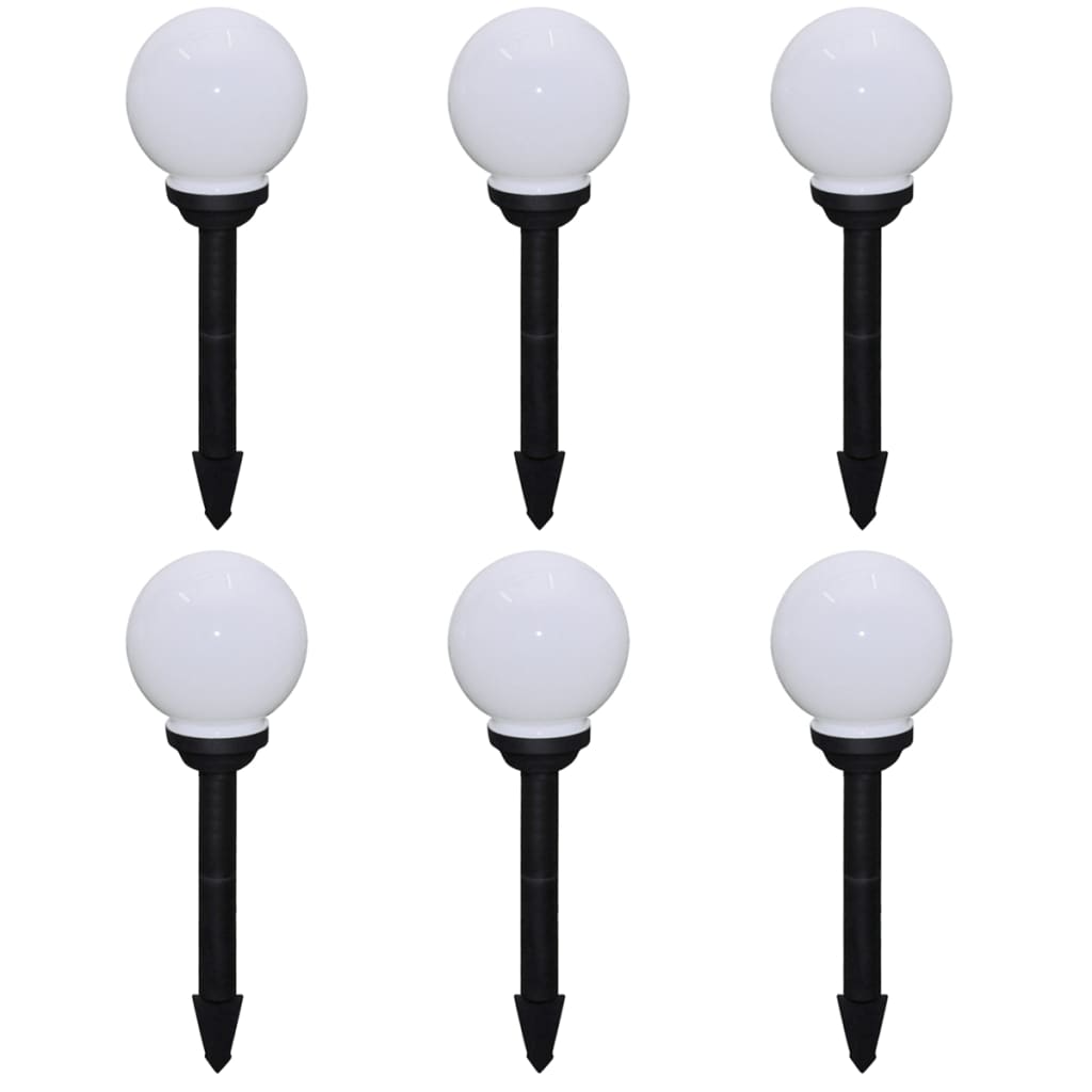 Wegeleuchten 6 Stk. LED 20 cm mit Erdspieß