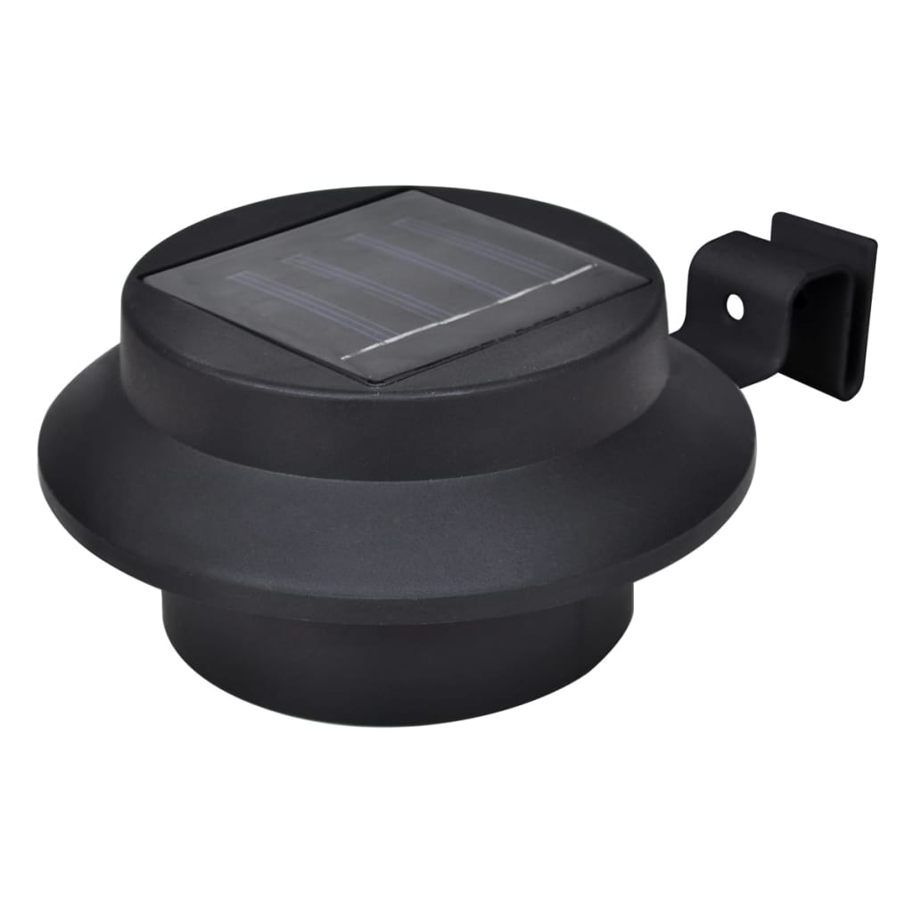 Außenlampe Solar Zaunlichter 12 Stk. LED Schwarz