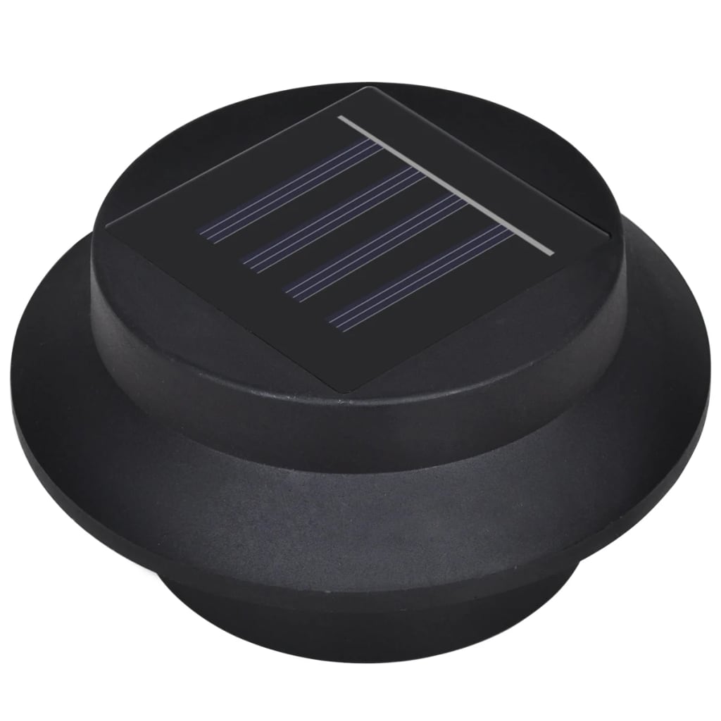 Außenlampe Solar Zaunlichter 12 Stk. LED Schwarz