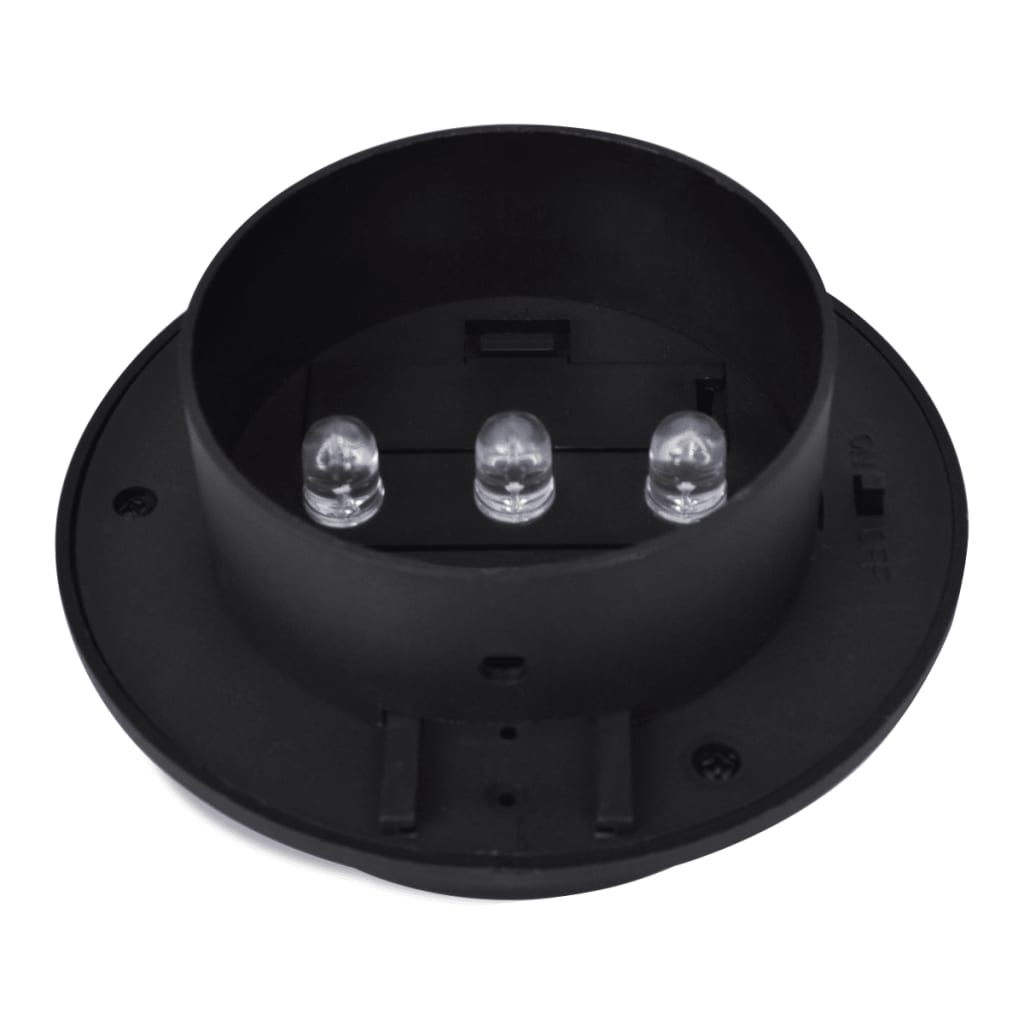 Außenlampe Solar Zaunlichter 12 Stk. LED Schwarz