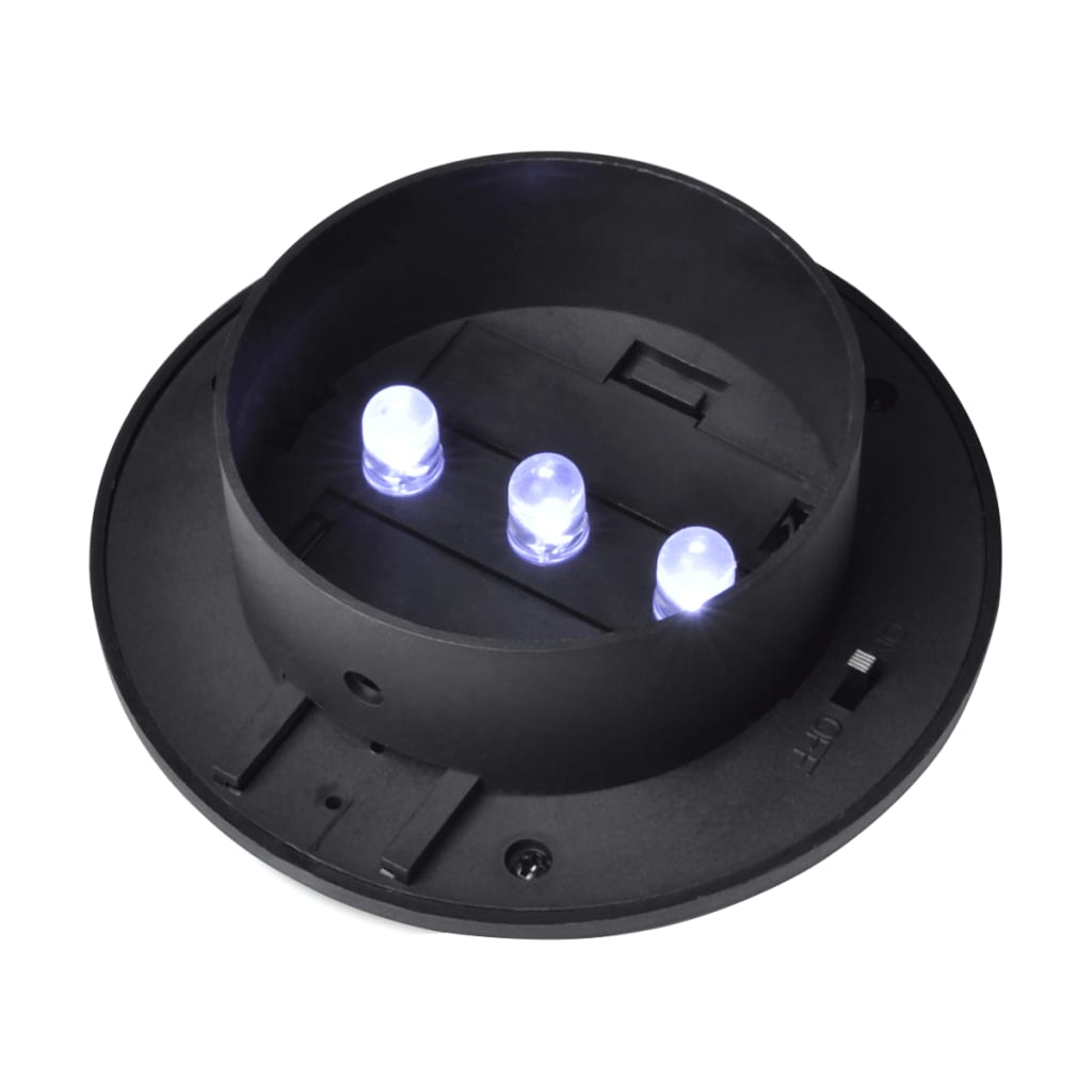 Außenlampe Solar Zaunlichter 12 Stk. LED Schwarz