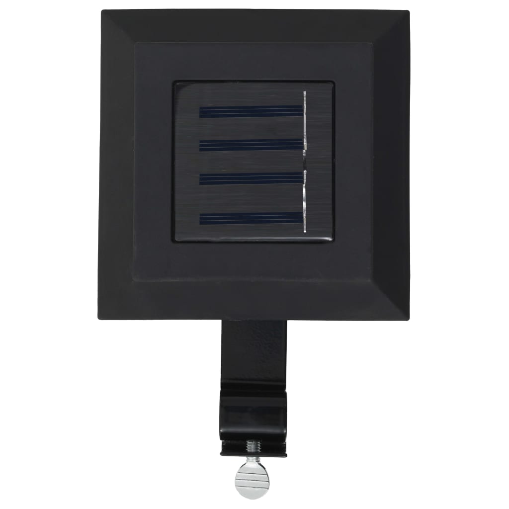Solar-Außenleuchten 12 Stk. LED Quadratisch 12 cm Schwarz