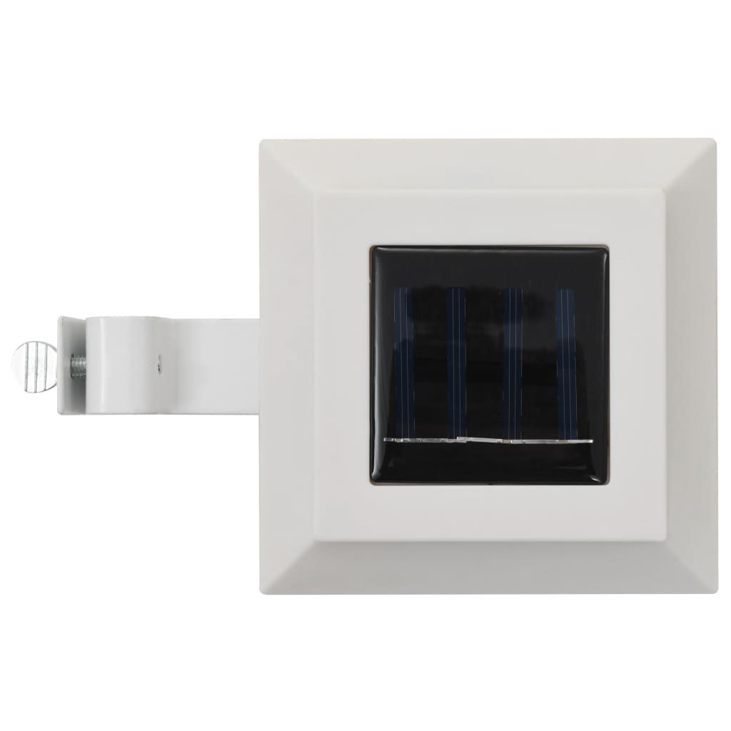 Solar-Außenleuchten 12 Stk. LED Quadratisch 12 cm Weiß