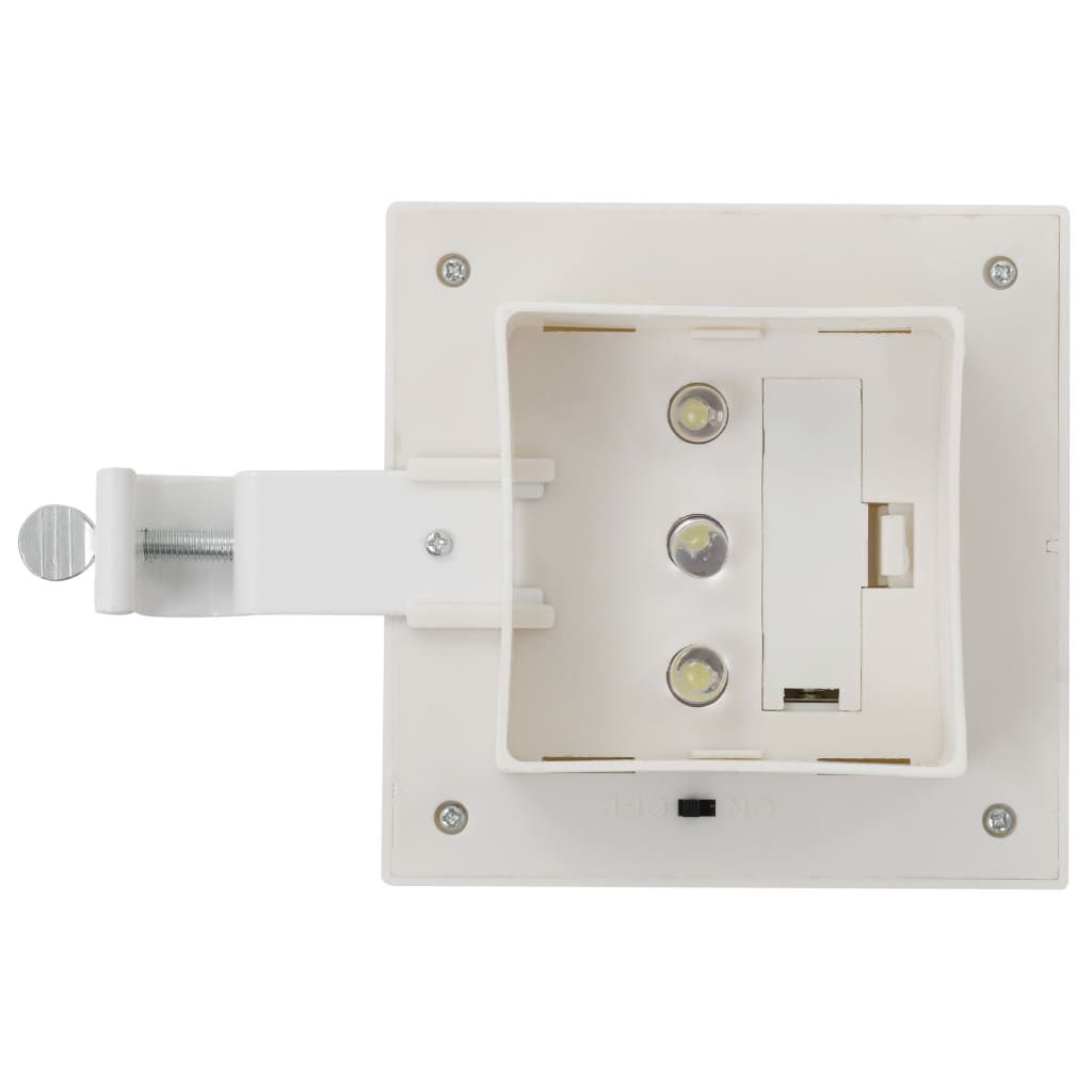 Solar-Außenleuchten 12 Stk. LED Quadratisch 12 cm Weiß