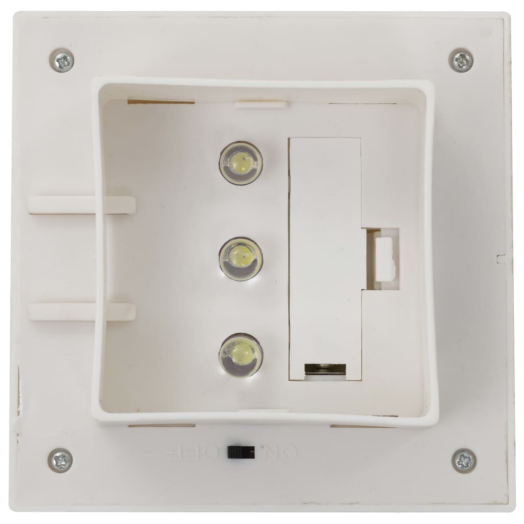 Solar-Außenleuchten 12 Stk. LED Quadratisch 12 cm Weiß