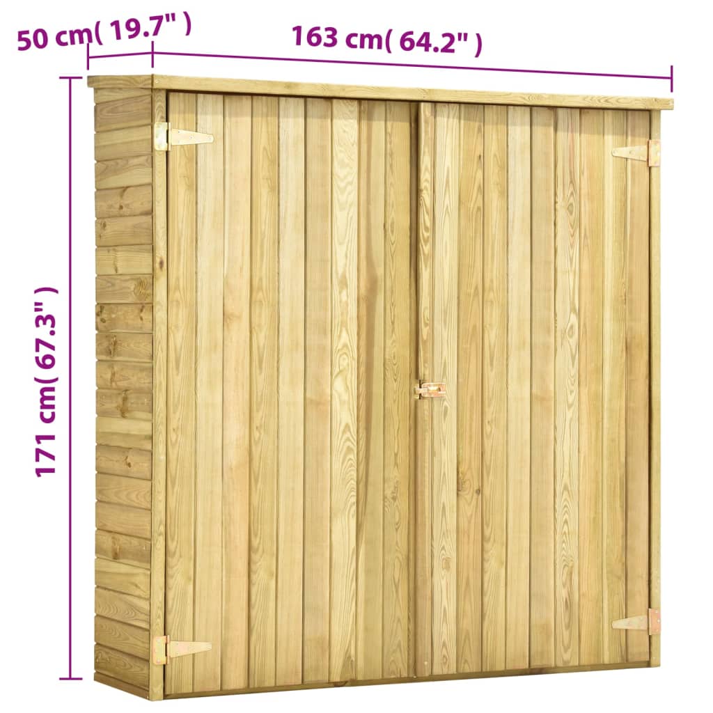 Garten-Geräteschuppen 163x50x171 cm Kiefernholz Imprägniert