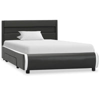 Thumbnail for LED-Bettgestell Anthrazit Kunstleder 100x200 cm