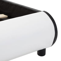 Thumbnail for Bettgestell mit LED Weiß Kunstleder 100x200 cm