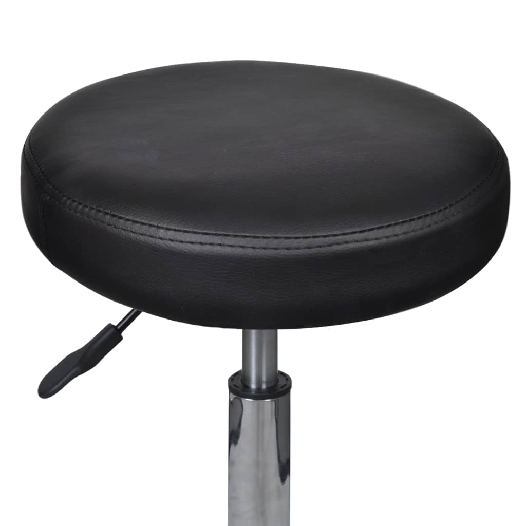 Rollhocker 2 Stk. Schwarz 35,5 x 98 cm Kunstleder