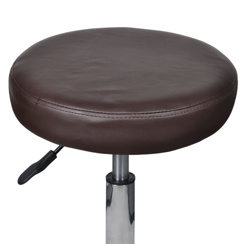 Rollhocker 2 Stk. Braun 35,5 x 98 cm Kunstleder