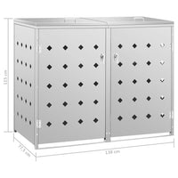 Thumbnail for Mülltonnenbox für 2 Tonnen 240 L Edelstahl