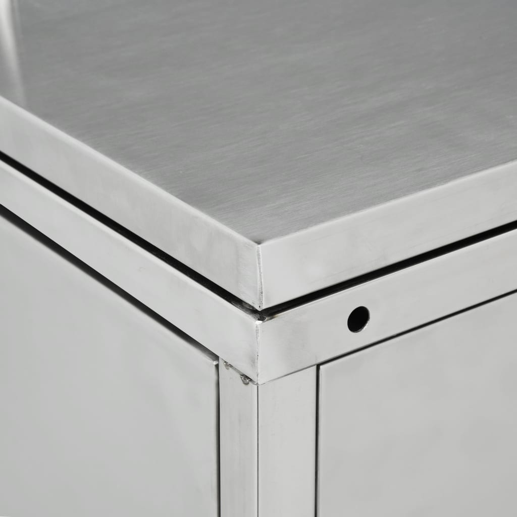Mülltonnenbox für 4 Tonnen 240 L Edelstahl