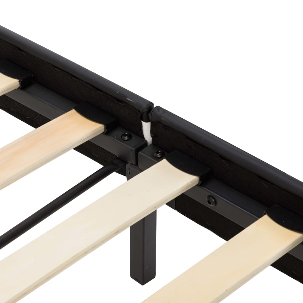 Bett mit Memory-Schaum-Matratze Kunstleder 180×200 cm