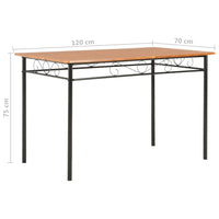 Thumbnail for Esstisch Braun 120×70×75 cm MDF