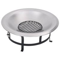 Thumbnail for Garten-Feuerschale mit Grill Edelstahl 76 cm