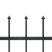 Thumbnail for Gartenzaun mit Speerspitzen Stahl 8,5 x 0,6 m Schwarz