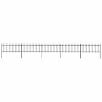 Thumbnail for Gartenzaun mit Bügel-Design Stahl 8,5 x 0,8 m Schwarz