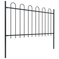 Thumbnail for Gartenzaun mit Bügel-Design Stahl 3,4 x 1 m Schwarz