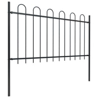 Thumbnail for Gartenzaun mit Bügel-Design Stahl 10,2 x 1 m Schwarz