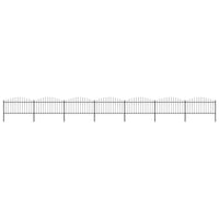 Thumbnail for Gartenzaun mit Speerspitzen Stahl (1,25 - 1,5) x 11,9 m Schwarz