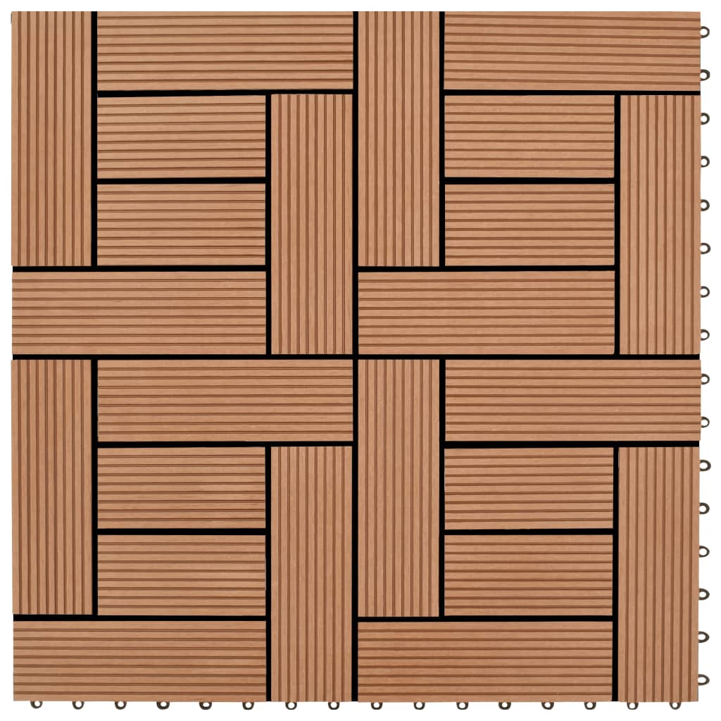 22 Stk. Terrassenfliesen 30 x 30 cm 2 qm WPC Braun