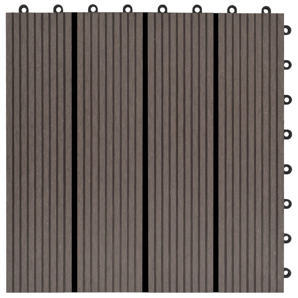 22 Stk. Terrassenfliesen 30 x 30 cm 2 qm WPC Dunkelbraun